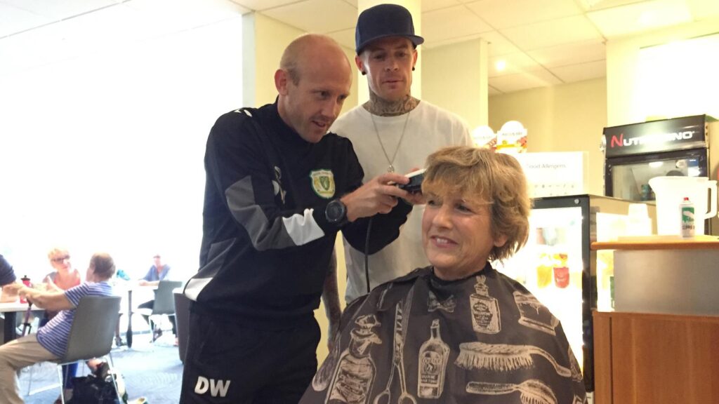 A CLOSE SHAVE! DARREN WAY HELPS WITH FUNDRAISING