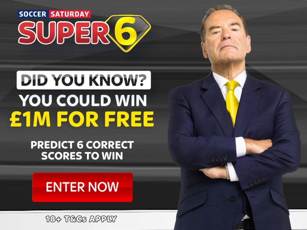 SUPER 6 £1 MILLION JACKPOT LAUNCHED!