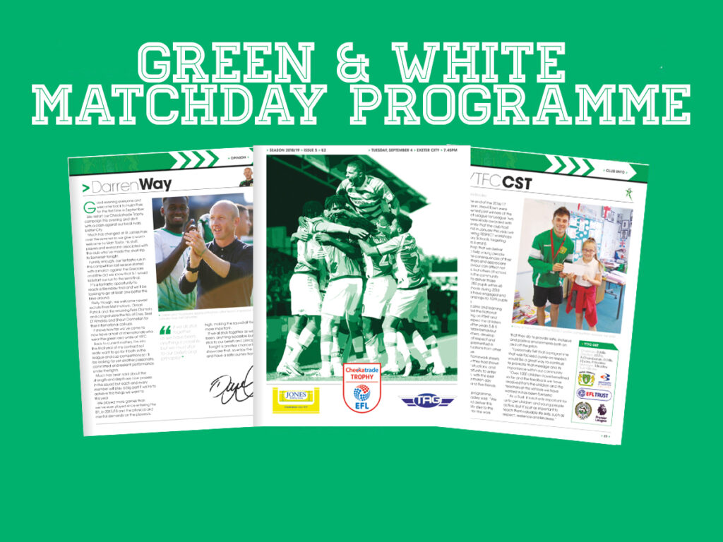 PROGRAMME | Reduced price Green & White!