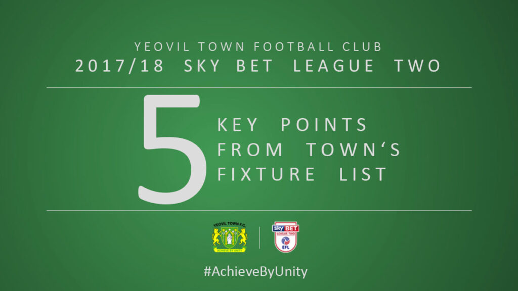 Five key points from Town’s 2017/18 fixture list