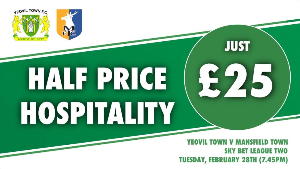 HALF PRICE HOSPITALITY FOR MANSFIELD MATCH