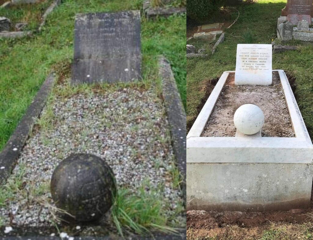 CLUB NEWS | Yeovil Town supporters restore Ernest Hyman’s grave