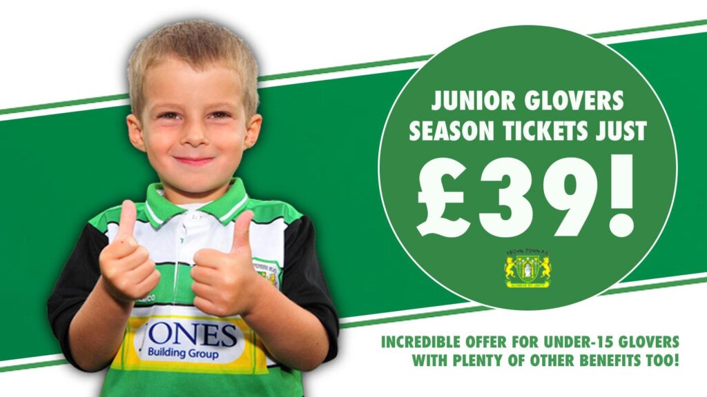 JUNIOR SEASON TICKETS JUST £39!