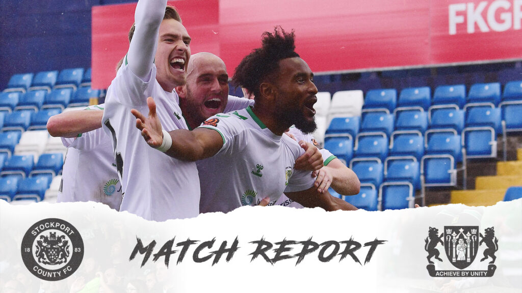 MATCH REPORT | Stockport County 0 – 3 Yeovil Town