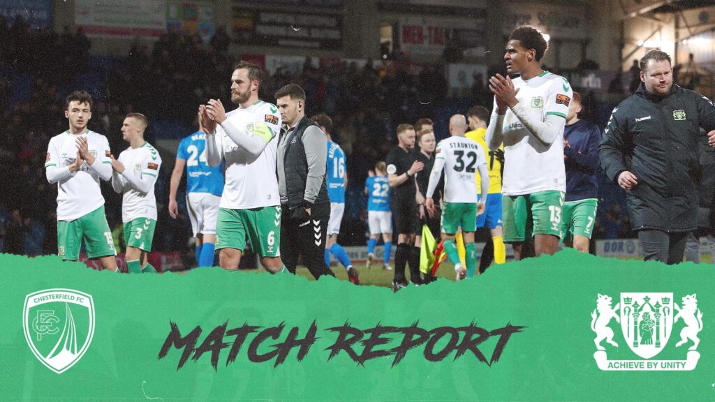 MATCH REPORT | Chesterfield - Yeovil Town